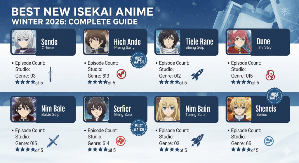 best new isekai anime winter 2026 series comparison and ranking guide