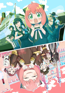 Promotional key visual for Spy x Family Season 3 featuring Loid, Yor, and Anya Forger in a dynamic action pose with the 2026 season logo