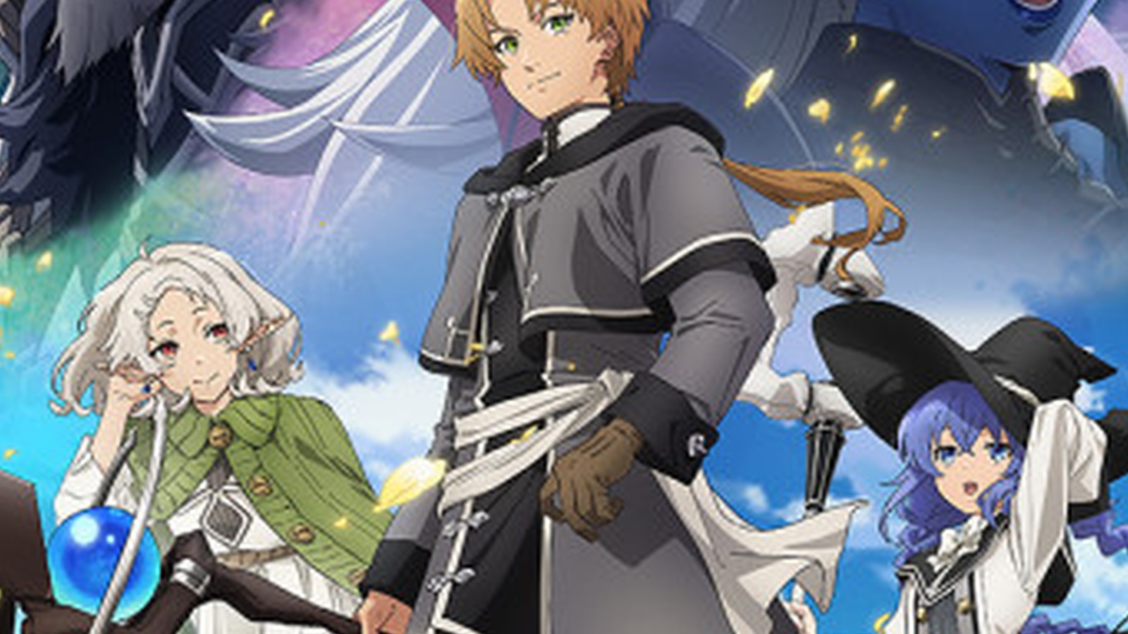 Rudeus with Sylphiette and Roxy in the Season 3 key visual