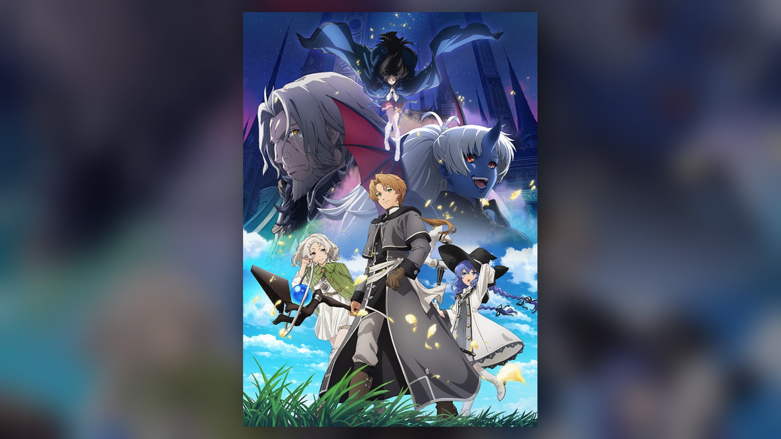 Mushoku Tensei Season 3 key visual with Rudeus, Sylphiette and Roxy