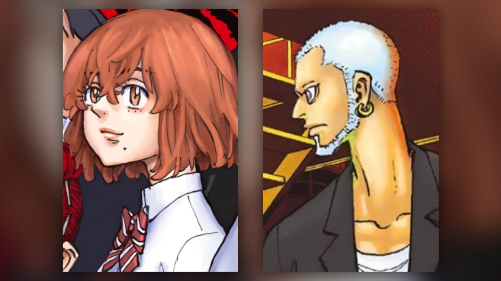 Character art of Hinata Tachibana and Keizo