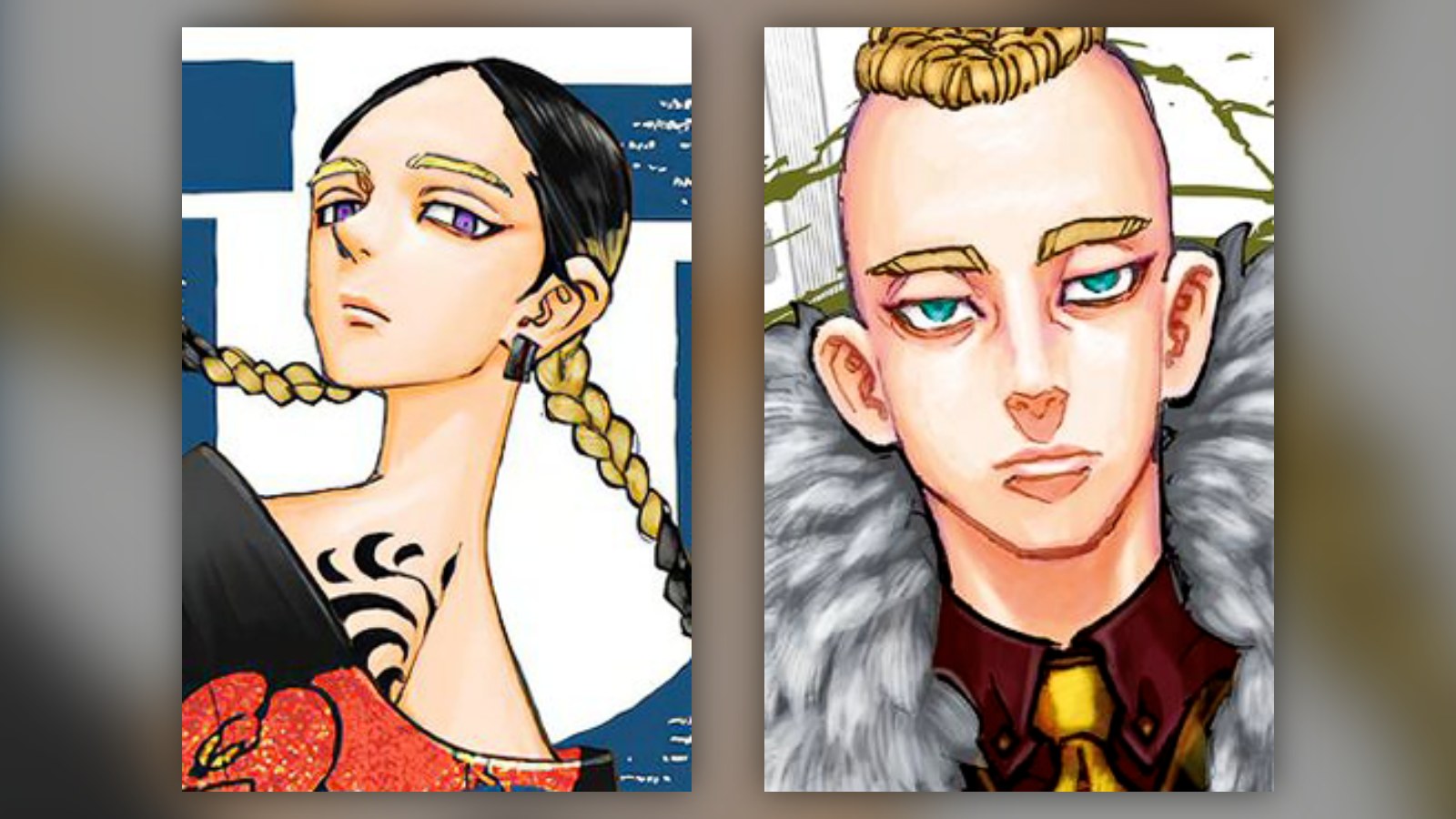 Character art of Ran Haitani and Yasuhiro