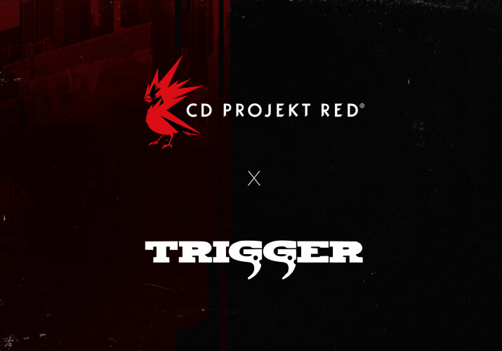 CD PROJEKT RED and TRIGGER logo card for Cyberpunk Edgerunners 2