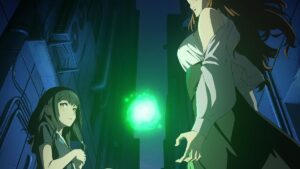 A Certain Dark Item key visual showing ITEM in Academy City at night