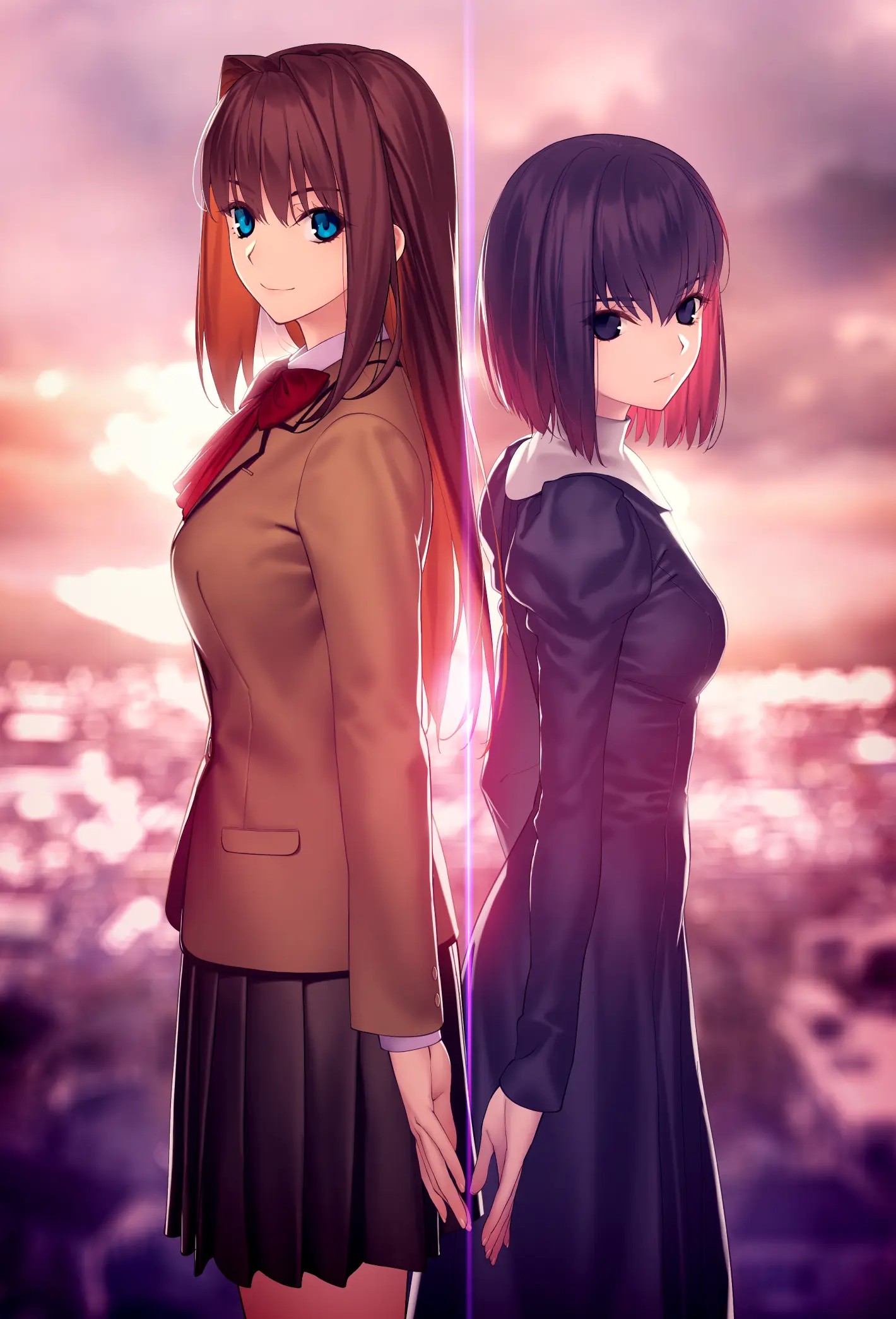 Aoko Aozaki and Alice Kuonji in official Witch on the Holy Night character art